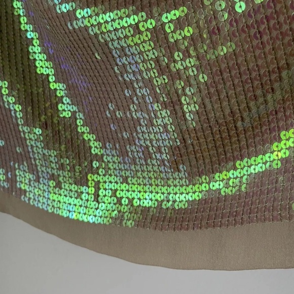 BCBG MaxAzria NWOT Sequin Glam Mini Skirt Women’s size L - Picture 5 of 12